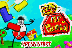 It's Mr Pants title screen for GameBoy Advance
